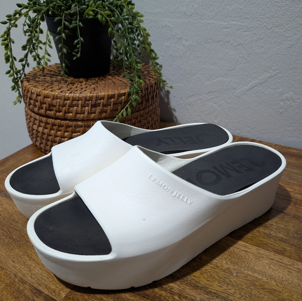 LEMON JELLY -‎ SUNNY 18 - Perola Metal - Women's Platform - US Size 9, EUR 39